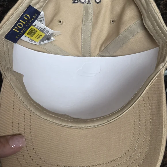 Polo by Ralph Lauren Twill Classic SPORT Beige Cap with Black Logo - Picture 6 of 8
